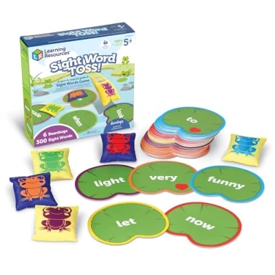 Image of Learning Resources Sight Word Toss, Ages 5+, Spelling Games, 220 English Words, Reading &amp; Literacy Skills, Suitable for 1 to 6 Players