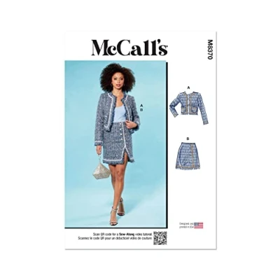 Image of MCCALLS M8370A5 Misses&#039; Jacket and Skirt A5(6 8 10 12 14)