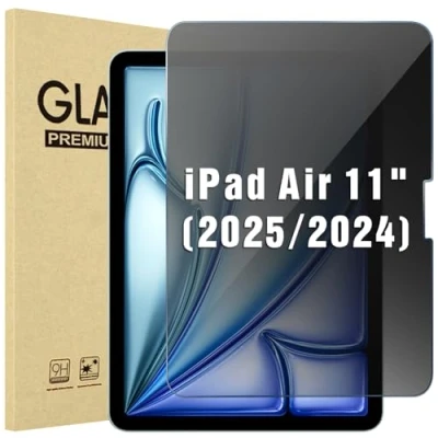 Image of ProCase 1 Pack Screen Protector for iPad Air 11 inch M2 2024 (6th Generation), Privacy Anti Spy Tempered Glass Film 6 A2902 A2903 A2904