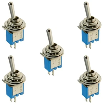 Image of 5 x On/Off Sub Miniature Small Mini Toggle Switch SPST
