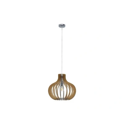 Image of Lindby Balloon shaped wooden pendant light Sina,