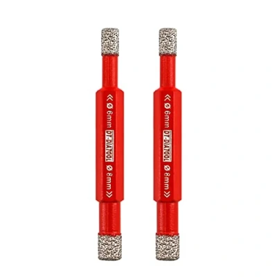 Image of Diamond Tile Drill Bit Set, DT DIATOOL Porcelain Hole Saw with Hex Shank Double Ended 6 8mm for Drilling Ceramic Marble Artificial Stone Granite 2pcs