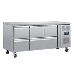 Image of Polar U Series Six Drawer Gastronorm Counter Fridge