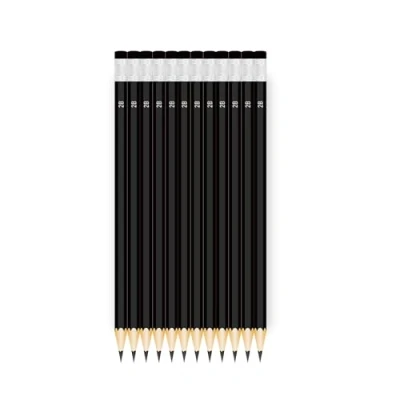 Image of imiiHO 001 2B pencils, 12 pack, wooden lead pencils (2B)