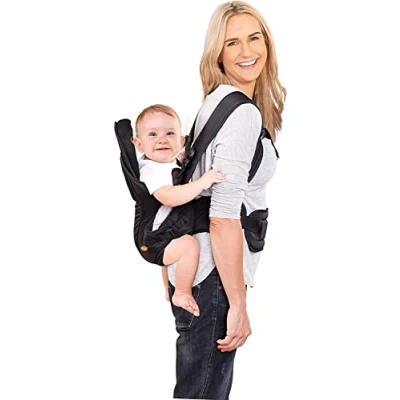 Image of Dreambaby Manhattan Adjustable 3 in 1 Position Baby Carrier IHDI Approved Hip Healthy Newborns &amp; Toddlers up to 15kg Fits for Most Adult Sizes Black Model G296