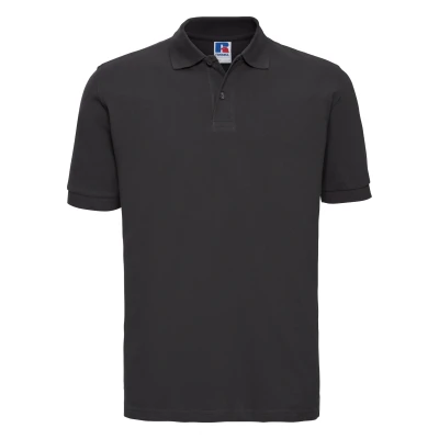 Image of Russell Athletic Mens 100% Cotton Short Sleeve Polo Shirt (Black) Size 2XL