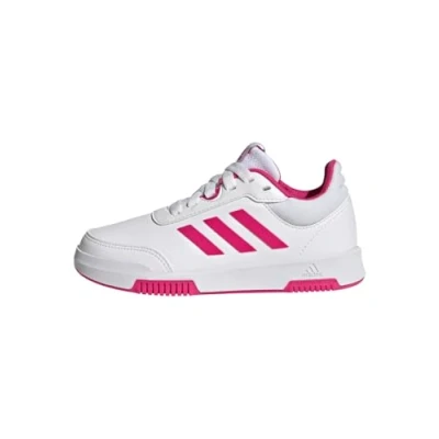 Image of adidas Tensaur Sport Training Lace Shoes Running, Cloud White/Real Magenta/Core Black, 5.5 UK Child