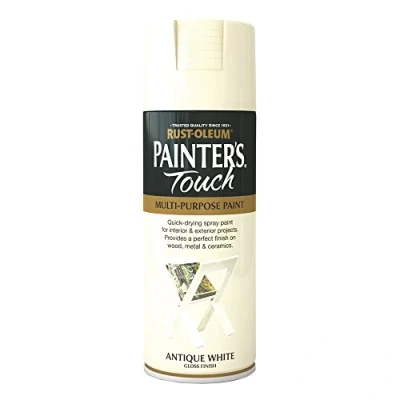 Image of Rust Oleum AE0040020E8 400ml Painter&#039;s Touch Spray Paint Antique White Gloss