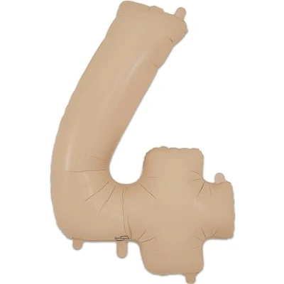 Image of Oaktree UK 34&quot; Matte Nude Number 4 Foil Balloon