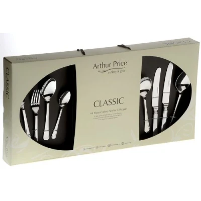 Image of Arthur Price Classic Grecian 44 Piece Cutlery Gift Box Set FREE Extra Six Tea Spoons