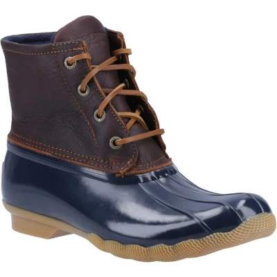 Image of Sperry Top Sider Women&#039;s Saltwater Fashion Boot, Tan/Navy, 3 UK