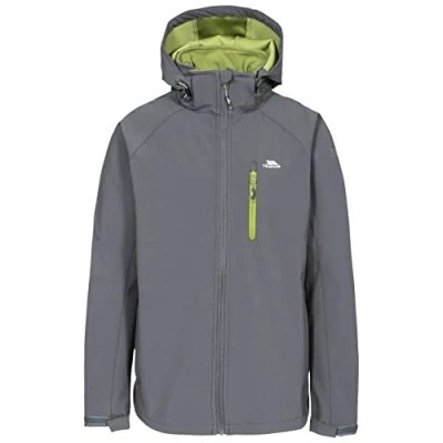 Image of Trespass Men Nider Waterproof Softshell/Outdoor Jacket with Removable Hood Carbon, X Small