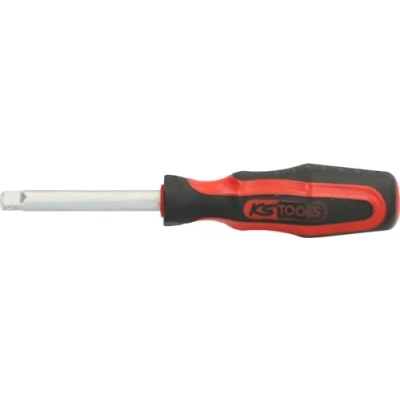 Image of KS Tools &#039;1/4 Inch Drive Handle Matt Chrome Plated on Hanger