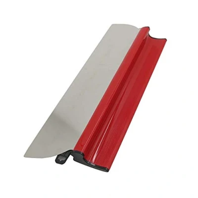 Image of Pokhdye spatula for smoothing drywall walls cement and concrete wall cleaning 15.7 inches 40 cm finishing tool, red