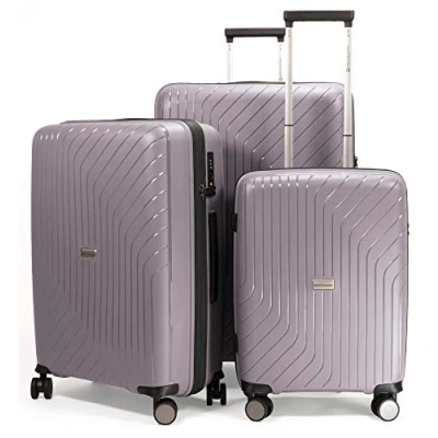 Image of Hauptstadtkoffer TXL Series Extra Light and Robust Trolleys, Hard Shell Suitcases, Cabin Luggage Checking Luggage, Vintage Silver, 3er Kofferset, Suitcase Set