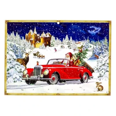 Image of Santa Road Trip Christmas Advent Calendar Claus Traditional Picture Paper