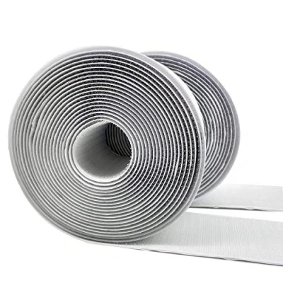Image of Eroilor 5 Meter (16.4 ft) Long 50mm (2 inch) Width Hook and Loop Tape Self Adhesive White