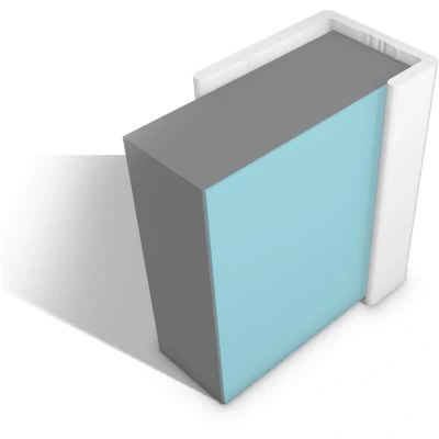 Image of Multipanel Wall Panel End Cap Profile Type C White 2450mm