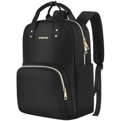 Image of Laptop Backpack Women, Casual Daypack Lightweight Rucksack Bag 15.6 Inch, Stylish Women Work for Travel Business College, Gifts Ladies Teacher Nurse, Grey