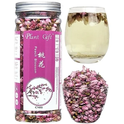 Image of Plant Gift Dried Peach blossom Flower Tea, Peaches Flower, Flowers Herbal Tea Health 40G