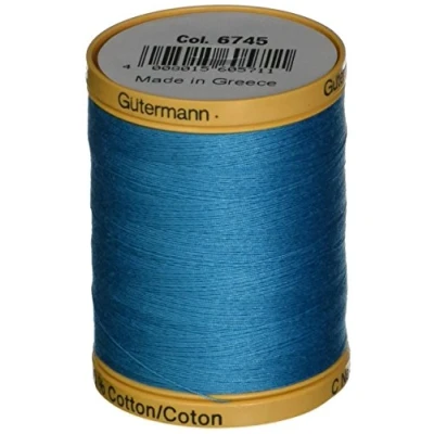 Image of Gutermann 800m/875 yd Natural Cotton Thread Solids, Aqua Marine, 800M 6745