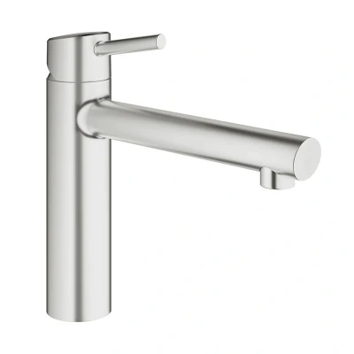 Image of GROHE Concetto New Single Lever Sink Mixer 1/2&quot; Supersteel 31128DC1