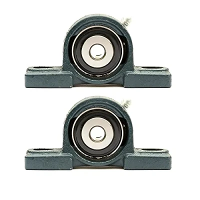 Image of 2x UCP201 NP12 Pillow Block Housed Bearing 12mm Bore Cast Iron Housing 2 Bolt