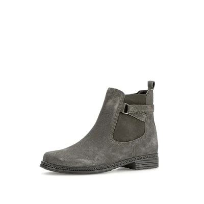 Image of Gabor Women Ankle Boots Ladies Chelsea Removable Insole Half Slip Winter Low Bootie Grey (Pepper) / 03 40 EU 6.5 UK