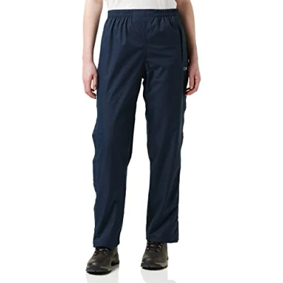 Image of CMP Woman Pant Rain With Full Lenght Side Zips, Black Blue, XXS