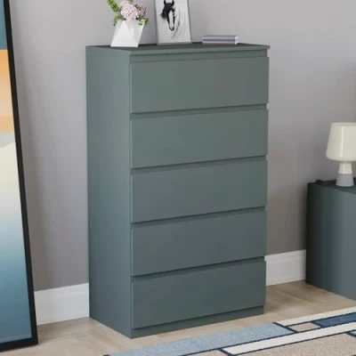 Image of Vida Designs Denver Drawer Chests (Jasper Green, 5 Drawer)