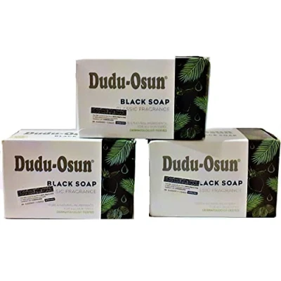 Image of Pack of 3 Dudu Osun Black Soap From Africa Original 3x150g