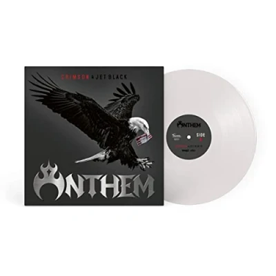 Image of Anthem Crimson &amp; Jet Black White vinyl Sealed 2023 UK LP REAPER047