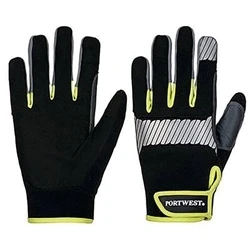 Image of Portwest PW3 General Utility Glove Black/Yellow Large
