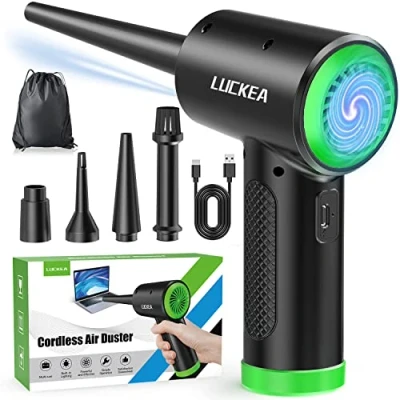 Image of Electric Compressed Air Duster Cleaner for PC Rechargeable Cordless Blower Laptop, Keyboard, Electronics, Home Cleaning, Alternative to Canned