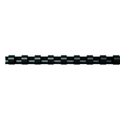 Image of Fellowes A4 8 mm Plastic Binding Combs for Comb Machine, Binds 21 to 40 Pages, Black, Pack of 100, 5345707