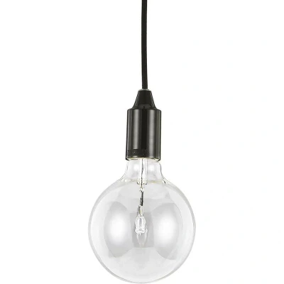 Image of Edison 1 Light Ceiling Pendant Black, E27