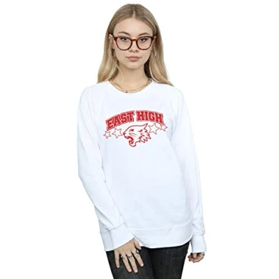 Image of Disney Women&#039;s High School Musical The Wildcat Stars Sweatshirt White Large