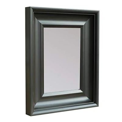 Image of BD ART Rectangular Wall Mirror 14x18 inches (36x45 cm), Black Elegant Classic Wooden Frame, Living Room