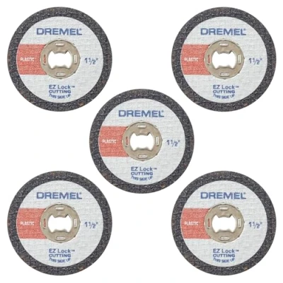 Image of Dremel EZ476 1 1/2 Inch EZ Lock Rotary Tool Cut Off Wheels for Plastic 5 Pack