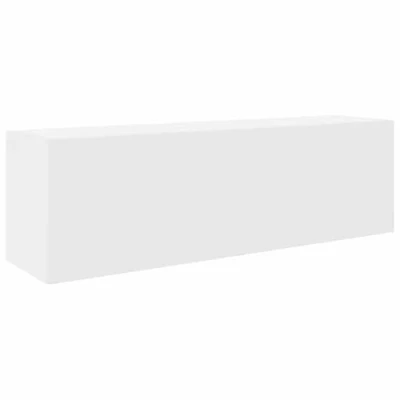 Image of vidaXL bathroom wall cabinet white engineered wood, minimalist design, versatile use, 100x25x30 cm, ample storage