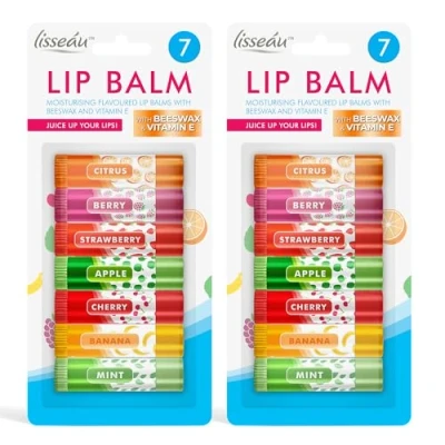Image of 14pk Lip Balm Set Flavoured Balms with Beeswax and Vitamin E Moisturising Multipack Protect &amp; Hydrate Stick Lipbalm Moisturiser Girls