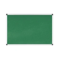 Image of Bi Office Notice Board Maya, Green Felt, Aluminium Frame, 120 x cm