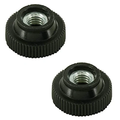 Image of 2X KNURLED Nuts Shaft M4 M5 M6 Threaded Bush Fastener Bolt KNOB Screw Plastic NUT (M6 (6mm))