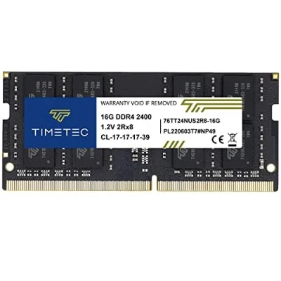 Image of Timetec Hynix IC 16GB DDR4 2400MHz PC4 19200 Unbuffered Non ECC 1.2V CL17 2Rx8 Dual Rank 260 Pin SODIMM Laptop Notebook Computer Memory RAM Module Upgrade (16GB)