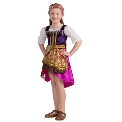 Image of Dress Up America Gypsy Costume for Girls Fortune Teller Set Kids