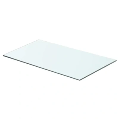 Image of vidaXL Tempered Clear Glass Shelf Panel 60x30 cm Ideal for Wall Display in Homes or Retail Stores Modern, Easy to clean, Durable and Robust