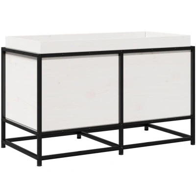 Image of vidaXL Garden Planter White 80x40x50 cm Solid Wood Pine