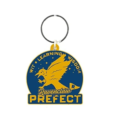 Image of Harry Potter Ravenclaw Rubber Keyring (One Size) (Blue/Yellow)