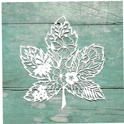 Image of Maple Leaf Flower Cutting Dies Metal Embossing Folder Stencil Scrapbooking Paper Card Diy Craft Template
