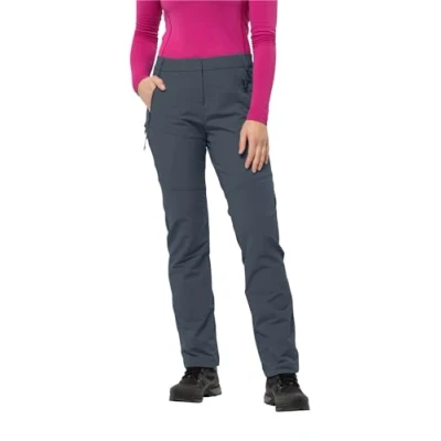 Image of Jack Wolfskin Women&#039;s Glastal Winter Pants W Hiking Trousers, Graphite/Cool Grey, 20 Short